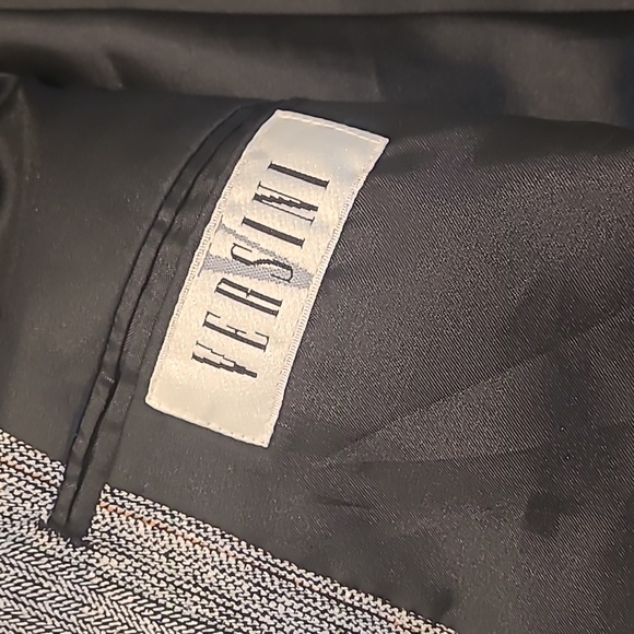 VTG 100% SILK HERRINGBONE SPORT COAT BLAZER - Picture 8 of 11